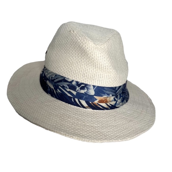 Panama Jack Original Men’s Woven Hat With Tropical Print Hat Band - Picture 10 of 10